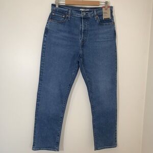Levis Wedgie Straight‎ Jeans Womens 32x28 Medium Wash Button Fly Classic Western
